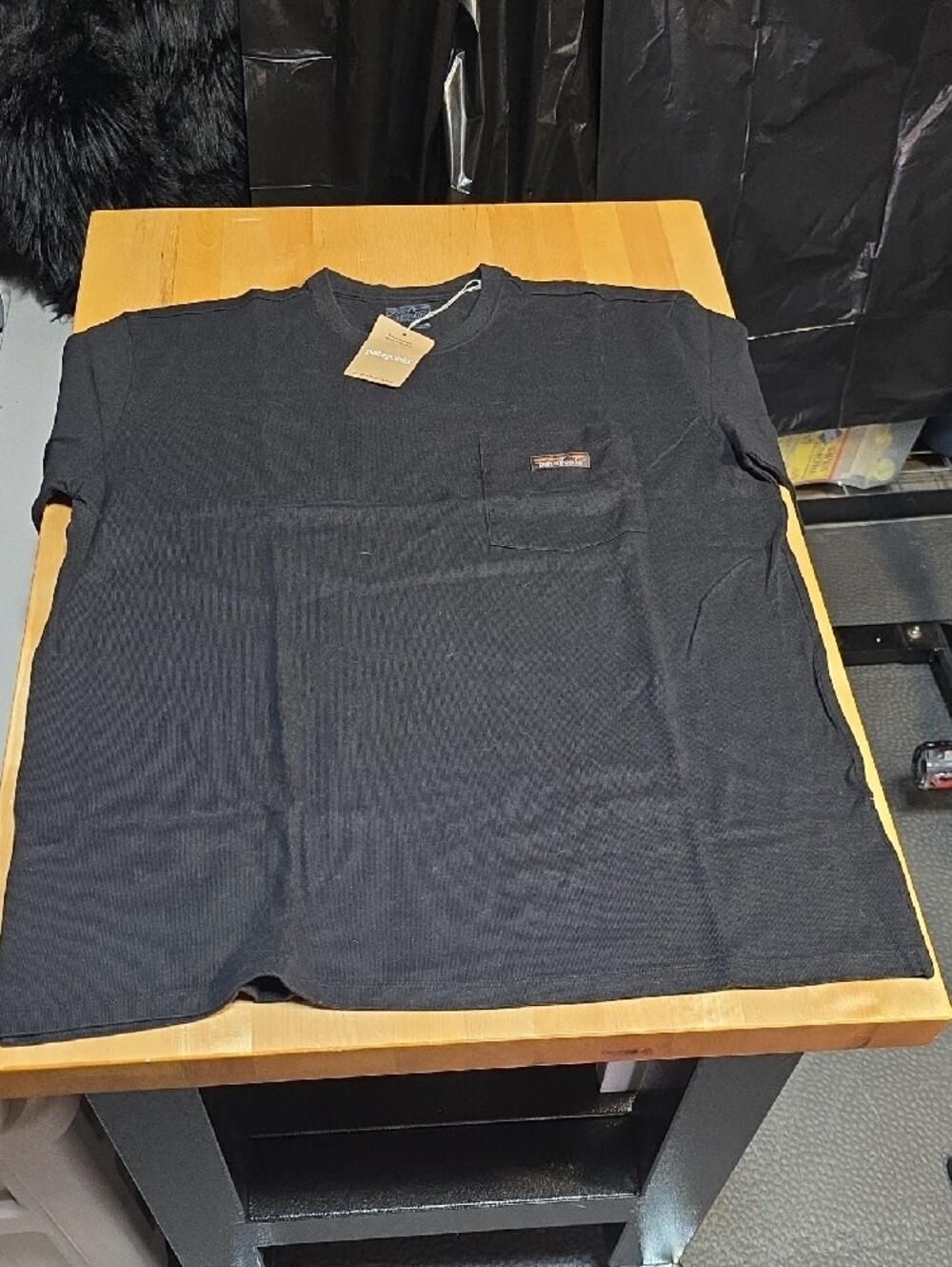 Patagonia Black Short Sleeve Pocket Tee - Picture 2 of 6